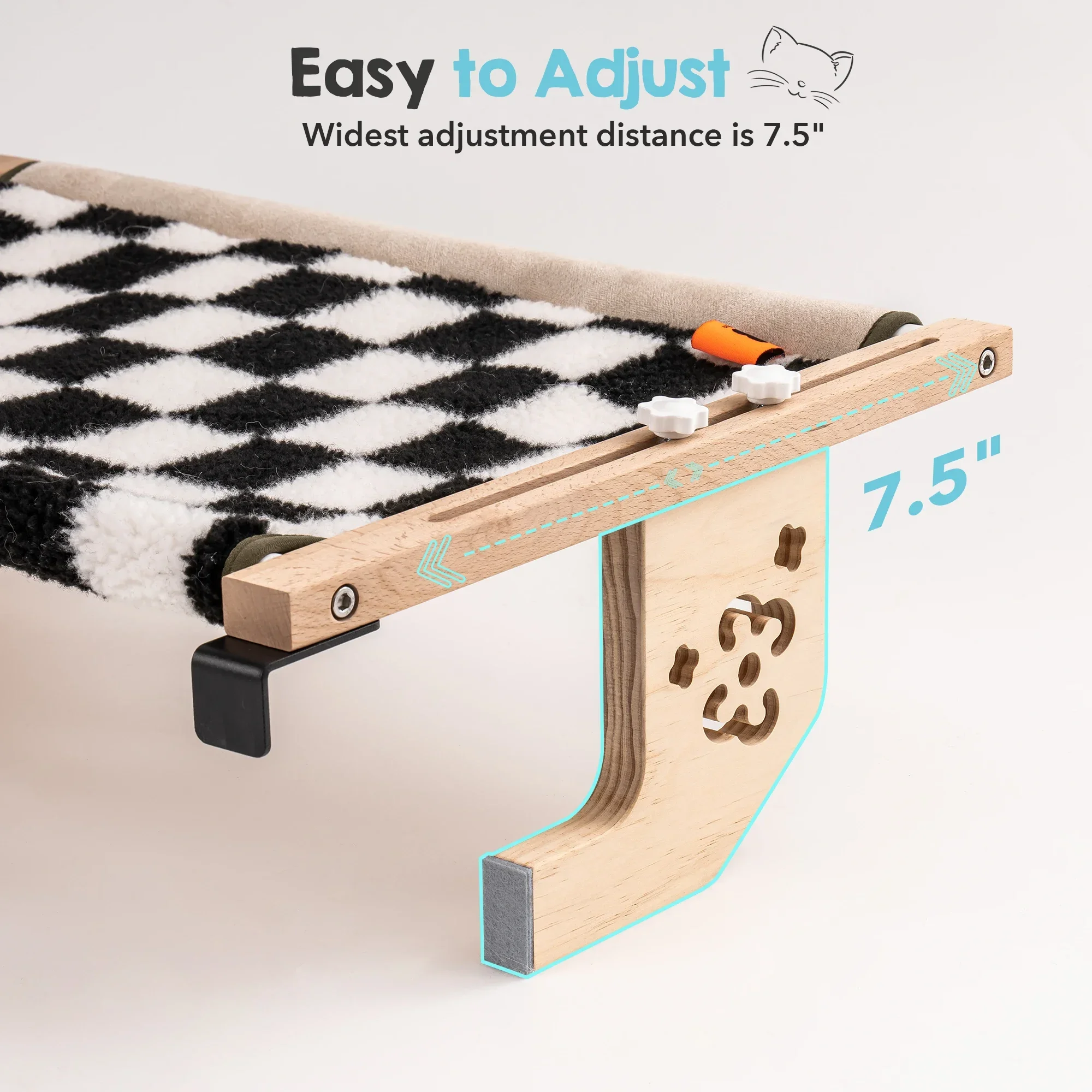 

-For Mewoofun Cat Window Bed Soft Mat For Small Pets 40lbs Sturdy Design Warm Washable Changeable Mat Easy To Assemble