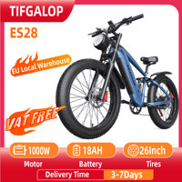TIFGALOP ES28 City Electric Bicycle 1000W 48V18AH E-Bike Top Speed 32mph 26 inch Fat Tire Mountain Off road Electric Bike