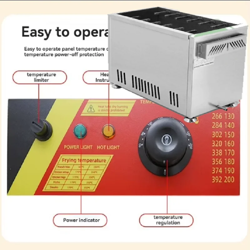 Large Capacity Cheese Hot Dog Stick Making Machine Industrial Electric Commercial Fryer Fast Food Restaurant