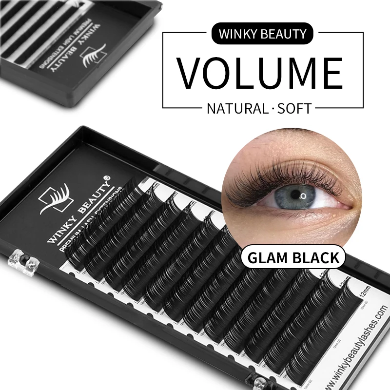 

12Rows Mink Lashes Individual Supplies Natural False Eyelashes Matte Black 8~16mm Handmade Eyelash Extension for Makeup