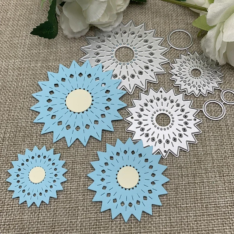 New Rosette frame Metal Cutting Dies Stencils Die Cut for DIY Scrapbooking Album Paper Card Embossing