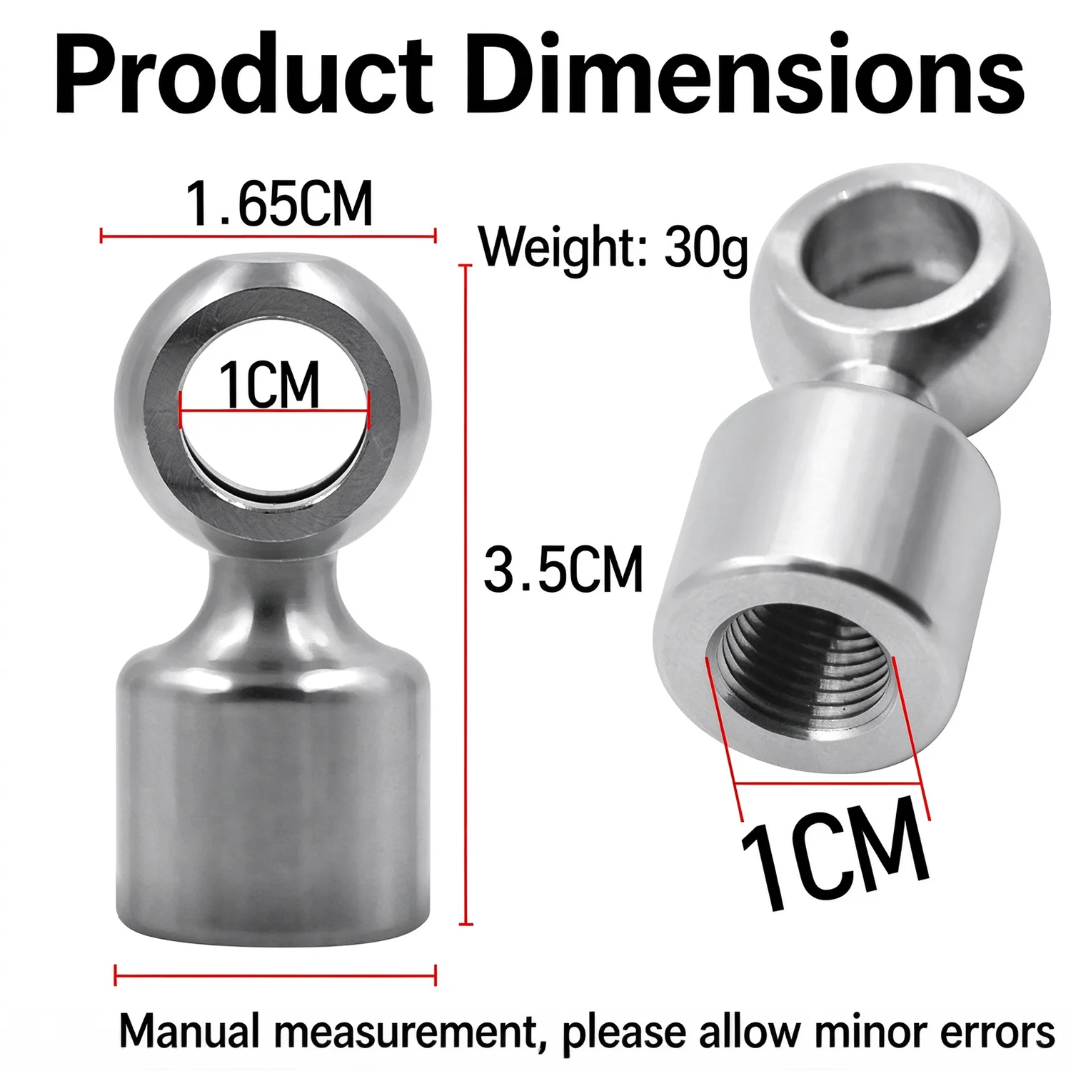 304 Stainless Steel 3.5cm Ultra Short Banjo Ext Seat Motorcycle Brake Oil Pipe Banjo Fitting Adapter Hydraulic Hose Connector