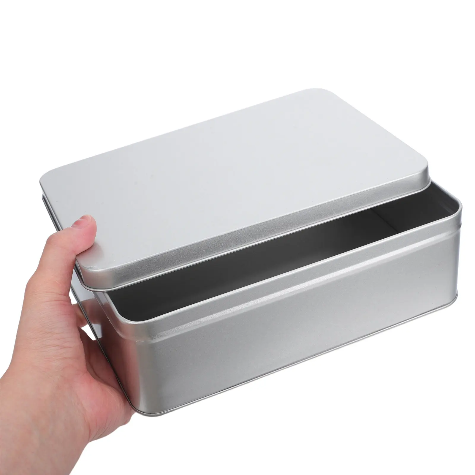 Cajas de metal para galletas, caja de regalo para repostería, latas rectangulares con tapas de 8,7x6,5x2,8 pulgadas, para galletas Tiramisu, dulces y postres, 2 uds.