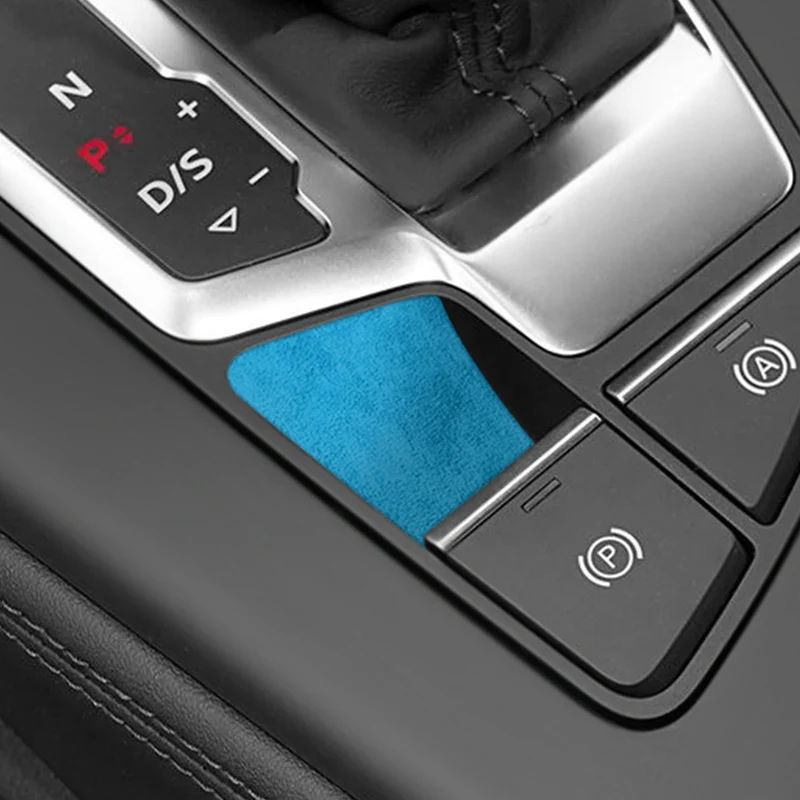 For Audi Sport A5 F5 ( 2016+ ) A4 S4 S5 B9 (2016+) Handbrake Button Knob Trim Sticker Car Interior Accessories Made of Alcantara