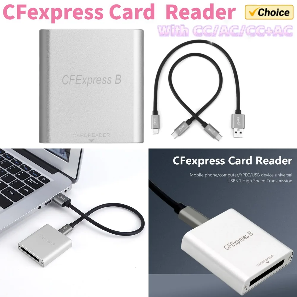 

Portable Type C To CFexpress B Reader 10Gbps Memory Card Reader Drive-Free for Laptop Computer Phone for MacBook iPad Chromebook