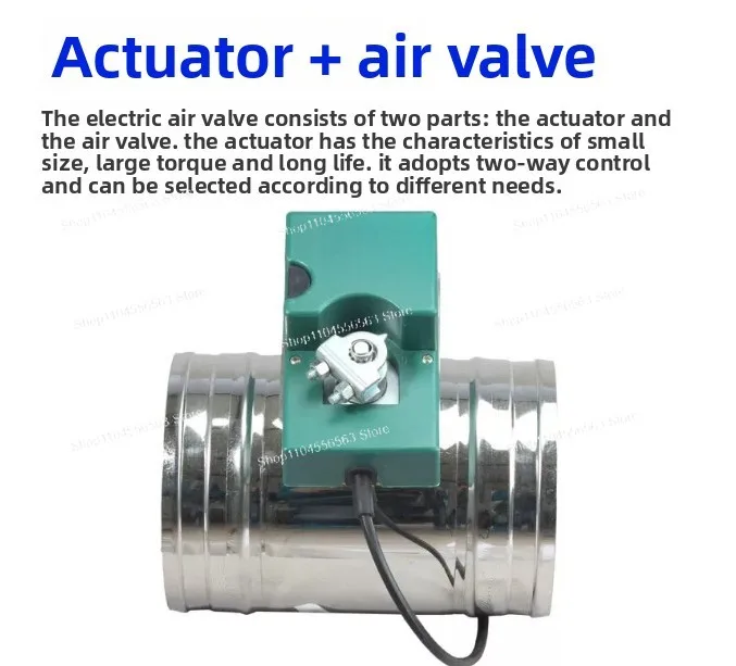 304 stainless steel electrically sealed valve for opening and closing 16N ventilation circular manual adjustable air valve 220V