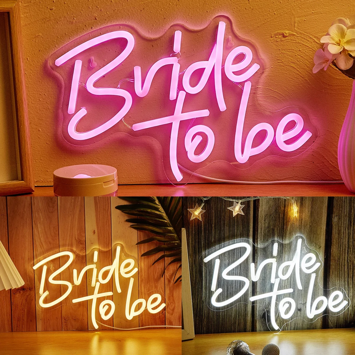 Chi-buy LED Neon Bride To USB Powered Neon Signs Night Light 3D Wall Art & Game Room Bedroom Living Room Decor Lamp Signs Sign