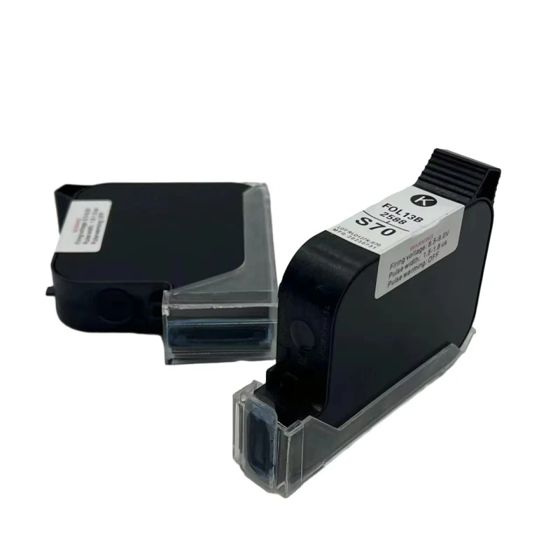 12.7/25.4mm Inkjet Printer Ink Cartridge Quick-Drying 42ml Fast Dry Black Solvent Based Cartridge for No Encrypted Printer