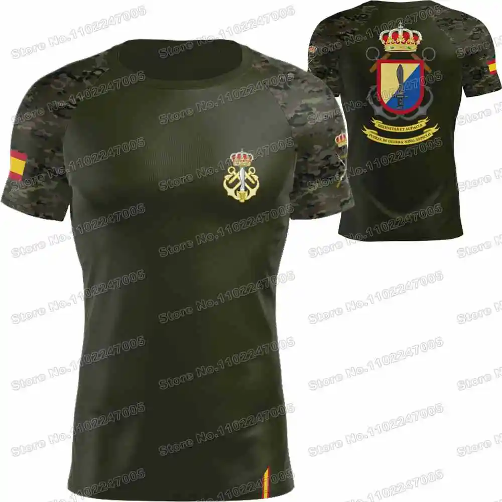 Spanish Fuerza de Guerra Naval Especial armada T Shirt Spain Military Outdoor Tech Shirts MTB Clothing Training Tops Fitness