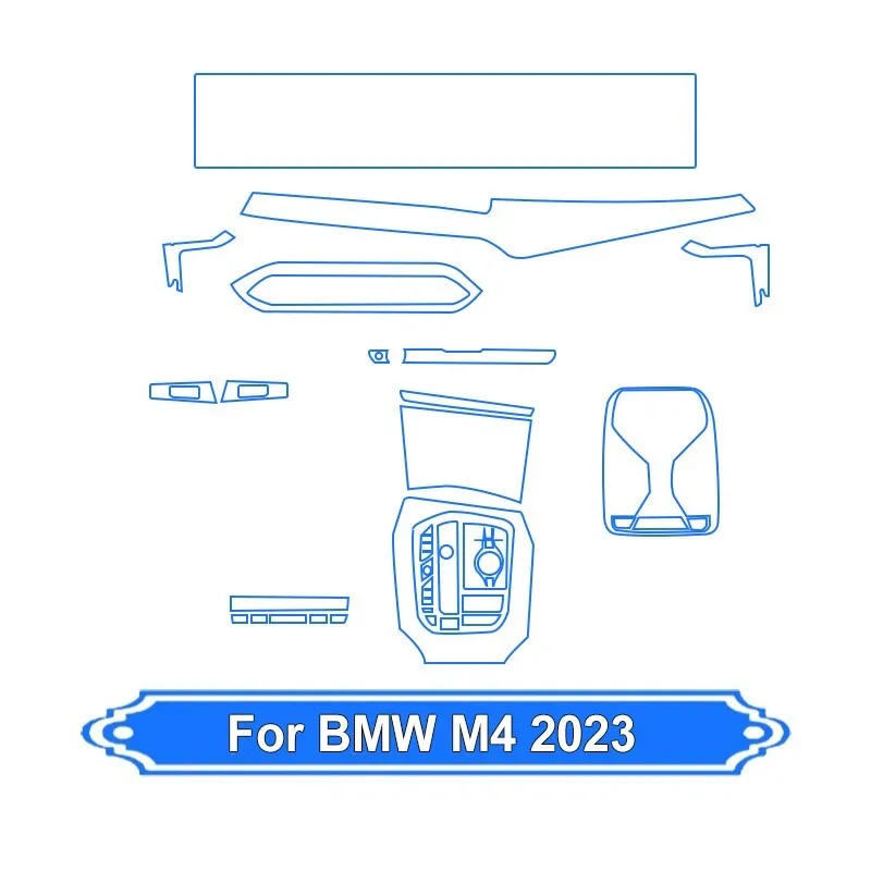 

TPU Car Central Control Screen Scratch-resistant Transparent Protective Film Interior Sticker For BMW M4 2023 Accessories