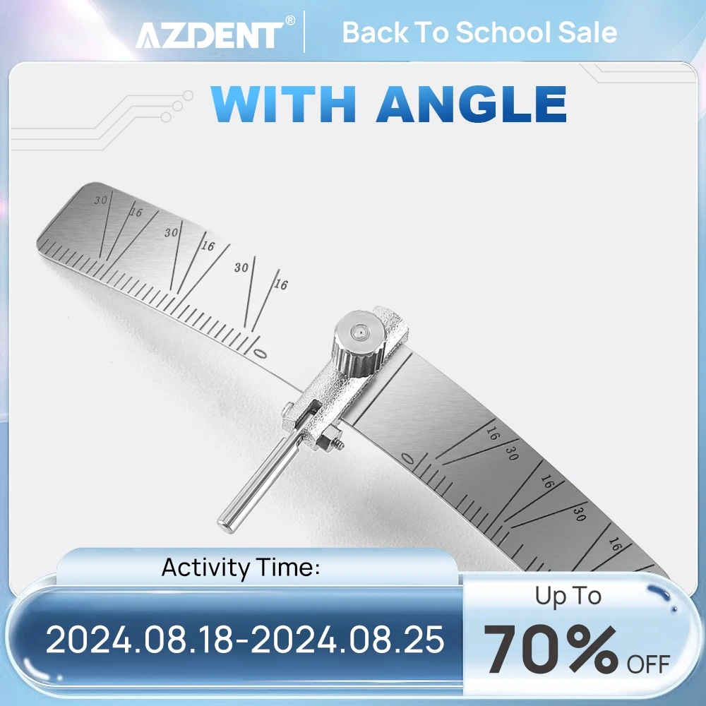 

AZDENT Dental Implant Locating Guide 2 Angle Ruler Set Surgical Planting Positioning Locator Gauge Autoclavable Lab Instrument