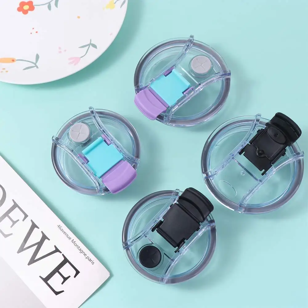 

2Pcs Leak-proof Tumbler Cup Cap Spill Proof with Straw Hole Car Cup Lid Reusable Universal Tumbler Cover Thermo Cups