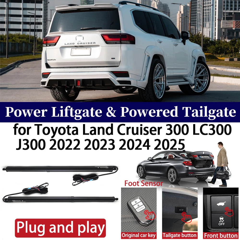 for Toyota Land Cruiser 300 LC300 J300 2022 2023 2024 2025 Car Power Liftgate Automatic One-Click Powered Tailgate Strut opener