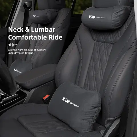 렉서스 UX LS GS NX IS250 LX570 ES300h IS300h ES350 F 스포츠 GS300 용 자동차 헤드레스트 서포트 쿠션 스웨이드 허리 베개 액세서리