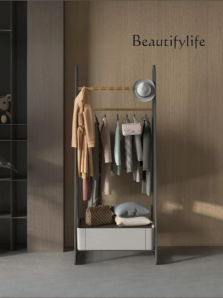 

Italian triangular coat rack indoor bedroom light luxury premium room floor hanger fashion