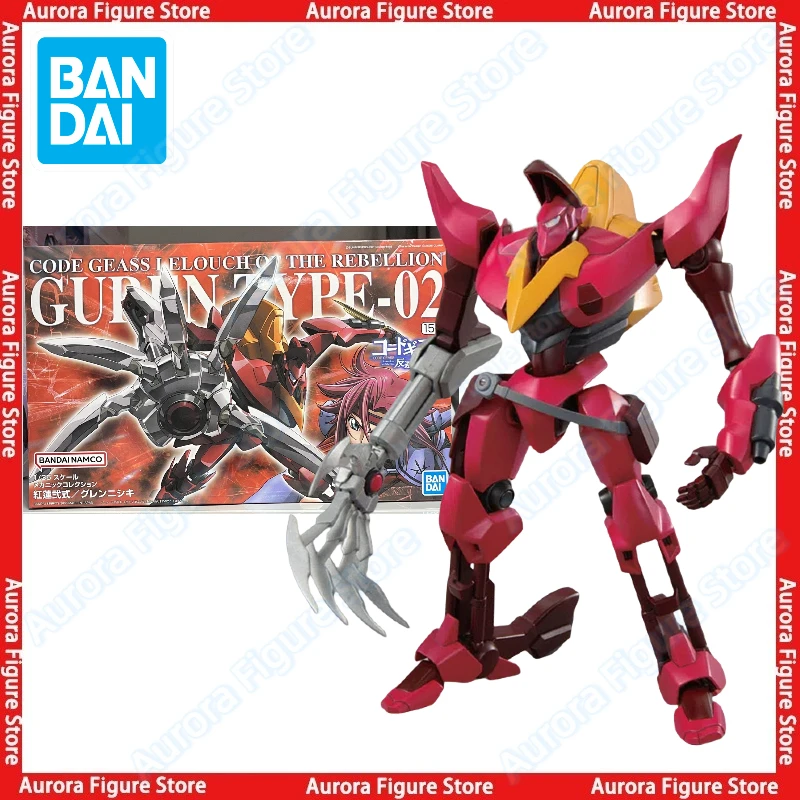 متوفر في المخزون بانداي HG 1/35 رمز GEASS Lelouch of The Rebellion Guren Type-02 نموذج التجميع شخصيات الرسوم المتحركة نماذج اللعب البلاستيكية