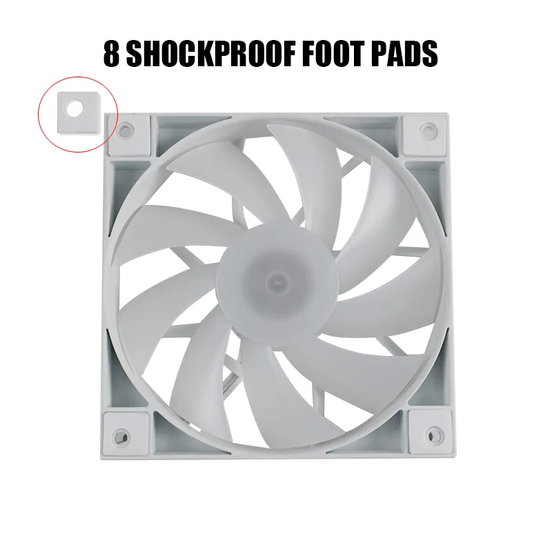 MANMU Kipas Pendingin Komputer Rpm Tinggi Kipas Casing Rgb 120Mm Pendingin Cpu Pendingin Rgb untuk Kipas Casing Komputer 2pin