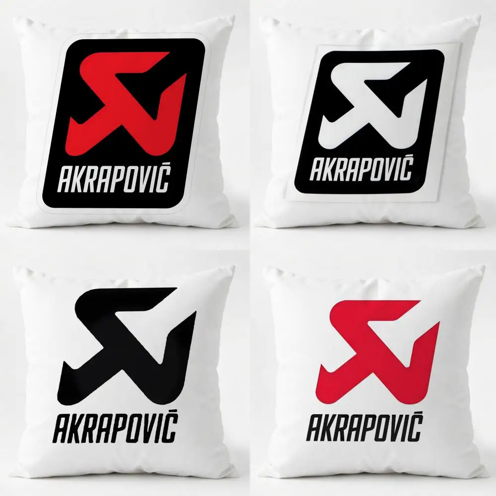 A-Akrapovics Logo Cushion Cover Daily Washable Linen Pillowcase Soft  for Sofa Bed Home Room Decor