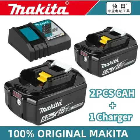 100% original Makita battery, 18V 6.0Ah rechargeable battery, replacing Makita BL1830BL1840BL1850BL1860B, power tool battery
