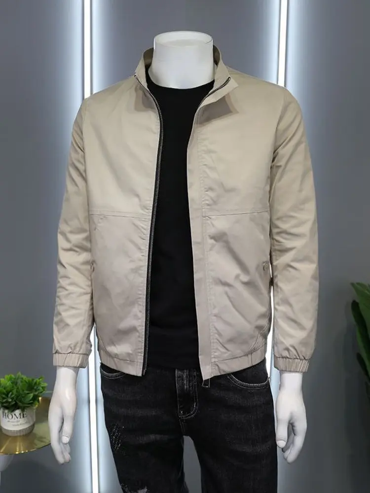 سليم صالح الرجال Jaet لون نقي Sli رداء علوي غير رسمي الراقية ملابس خارجية ربيع الخريف النسخة الكورية الجديدة الشباب معطف Faionable