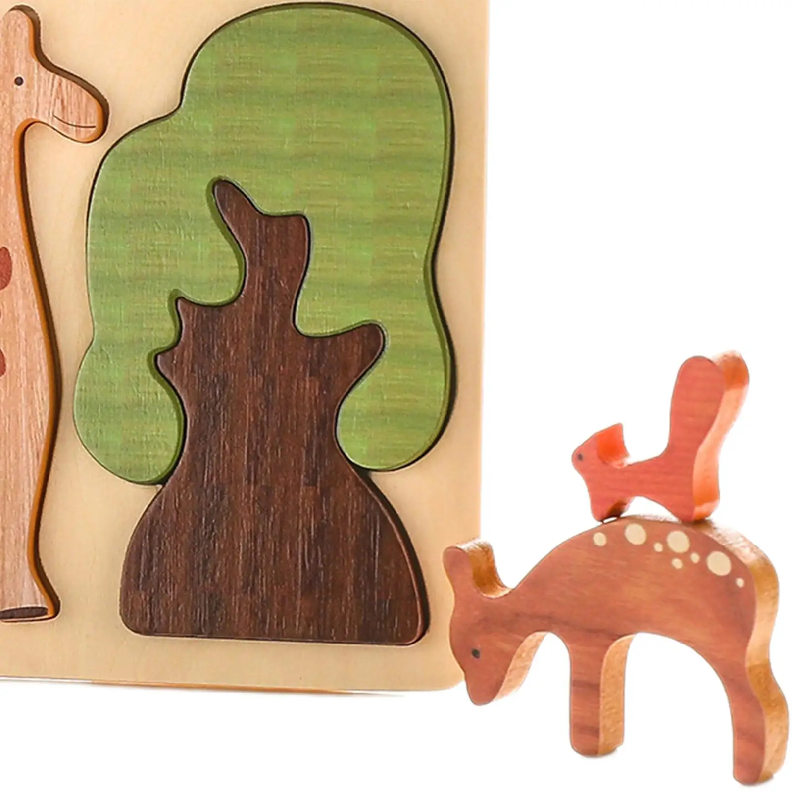 

wooden Animal Puzzle Board Toys Early Learning Hand Eye Coordination for 1 2 3 Year Old