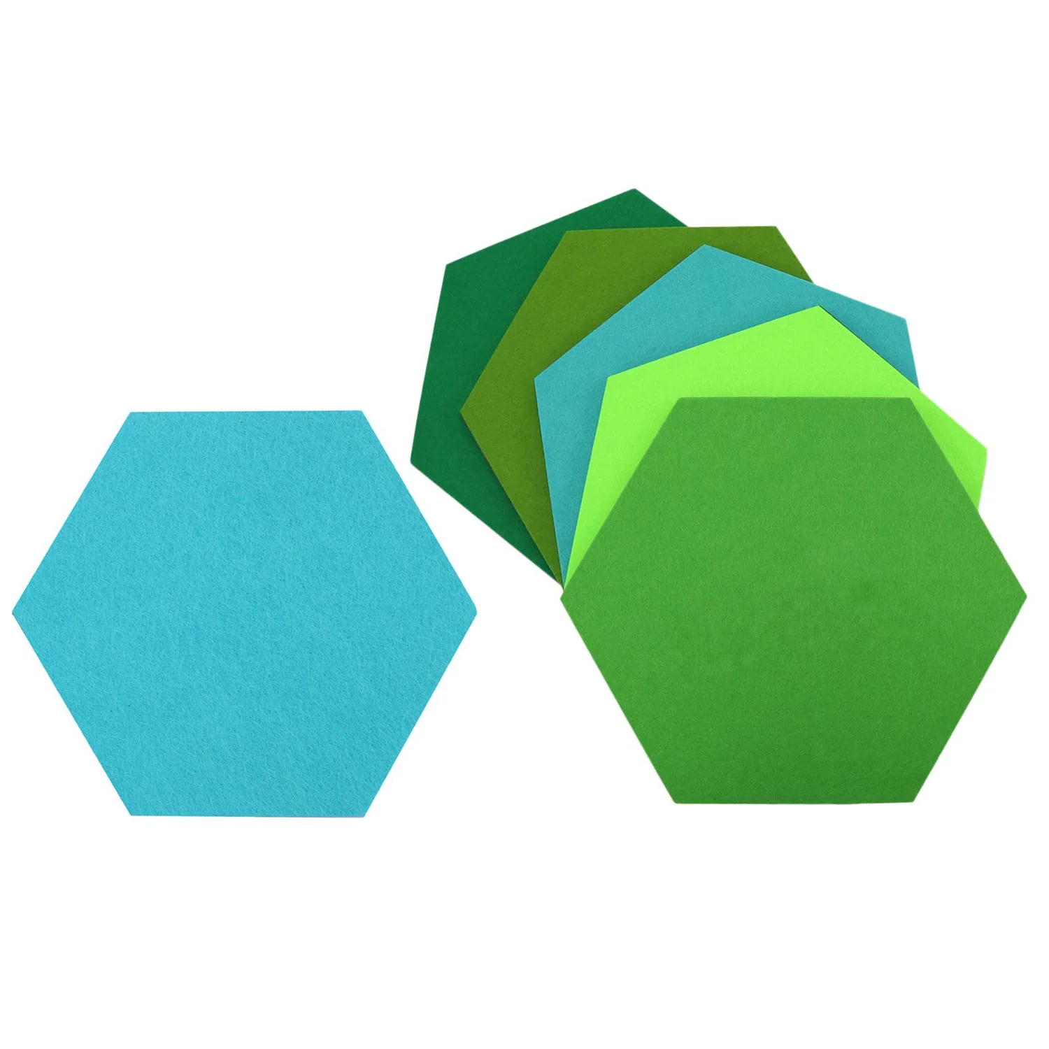 AP-10 Uds. Tablero de fieltro hexagonal, pegatina de pared de fieltro Hexagonal, tablero de mensajes decorativo 3D multifunción para el hogar, autoadhesivo para habitación de niños
