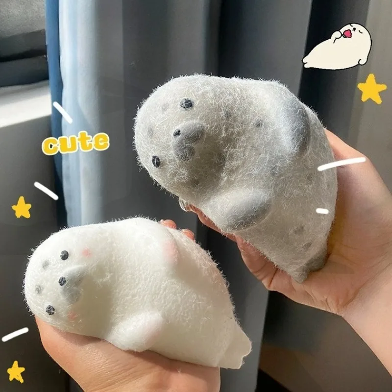 

Cute Squishy Seal Squeeze Toys Super Soft Pinching Fingertip Toy Slow Rebound Antistress Gift Stress Relief Adult Sensory Toy