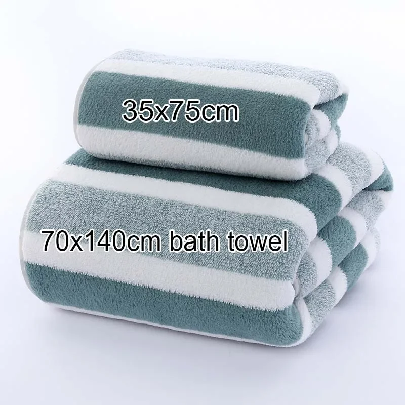 Ultra Soft Microfiber Bath Towel Set - Super Absorbent Quick Dry 70x140cm Bath Towel 35x75cm Hand Towels/Washcloths