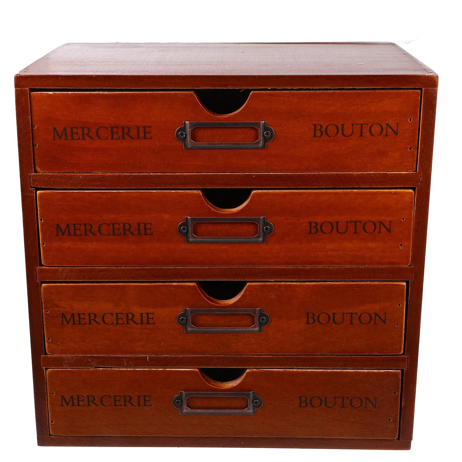 

Четырехуровневый деревянный настольный органайзер с выдвижными ящиками, прочный винтажный контейнер для хранения косметики, декоративный органайзер для офисного стола