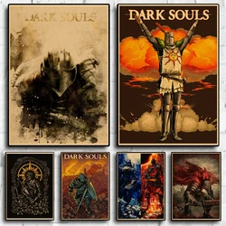 Classic Game Poster Dark Souls 3 Retro Art Home Decoration Poster Family Wall Children's Room Playroom HD Print Wall Sticker