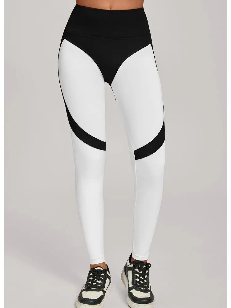 

Gym workout Running Fitness Yoga Pants for Women High Waist Hip Lift Spliced Quick-Dry Slimming Tight Sports Pants Outdoor Wear
