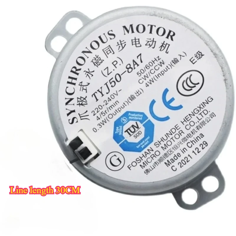 

AC220V-240V TYJ50-8A7 4W 4-5RPM Claw Pole Permanent Magnet Synchronous Motor 50/60Hz Use for Shaking Head Fan Floor Fan Wall Fan