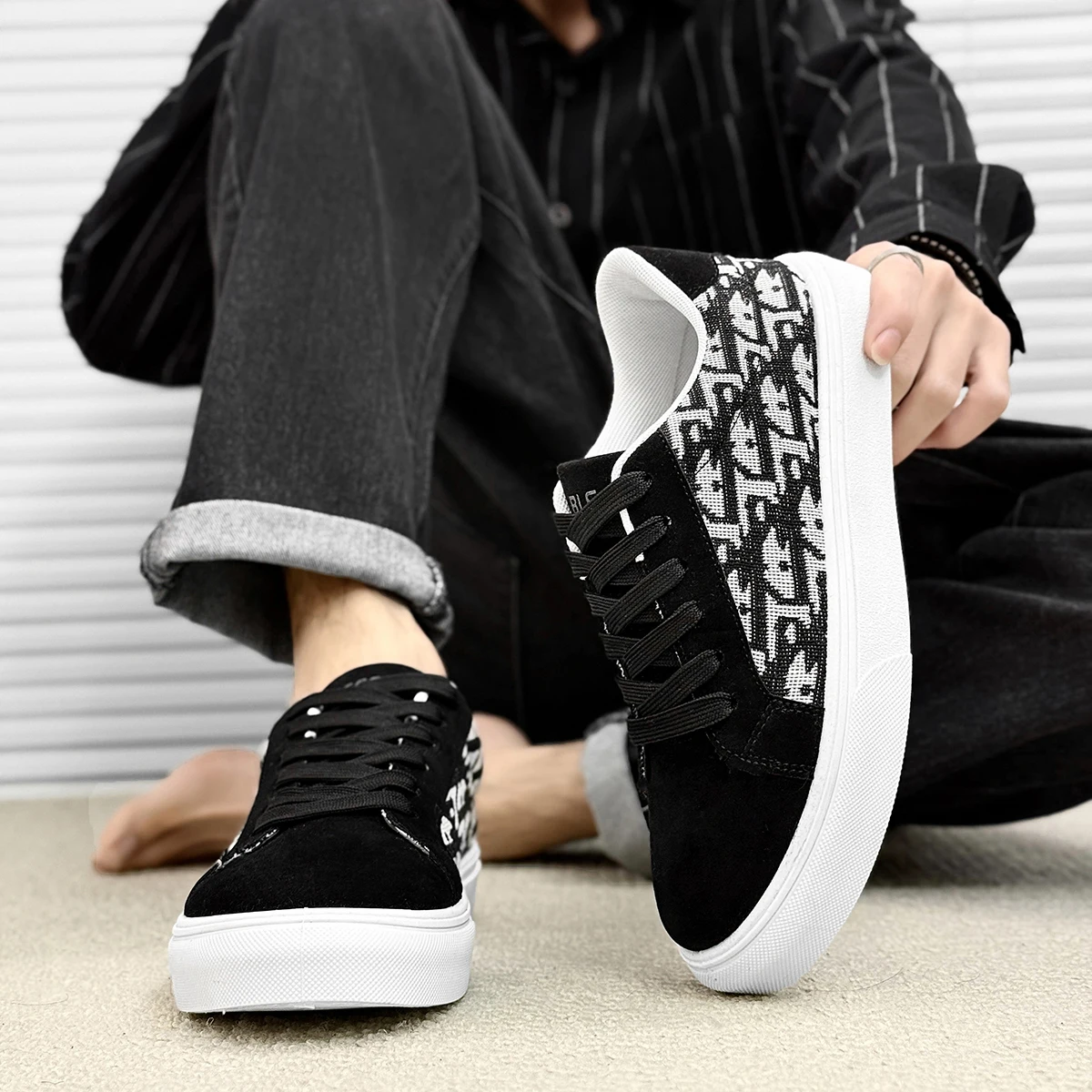 Skateboard Shoes Men Canvas Sn - Men Shoes Dior 评论和价格