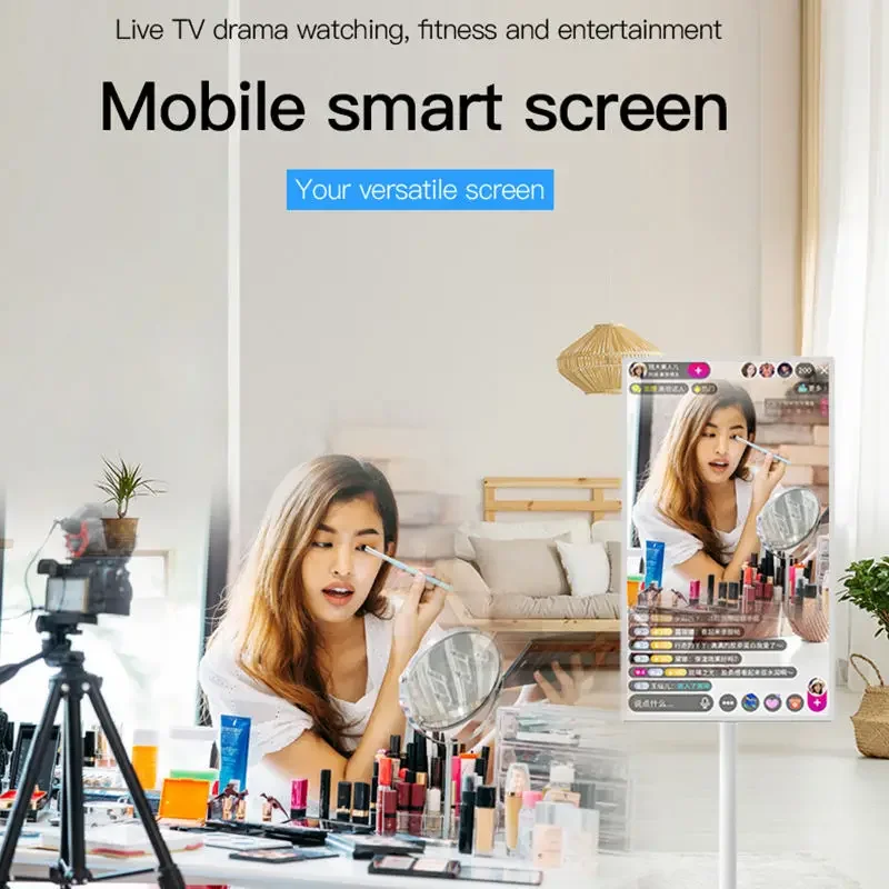ماكينة بث مباشر ذكية تفاعلية ، شاشة LCD تعمل باللمس ، تلفزيون دوار ، أنظمة مخصصة ، شاشة للصالة الرياضية ، 32"