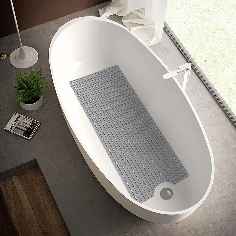 KONI Thick PVC Bathroom Anti Slip Mat, Bathtub Shower Mat, Bathtub Mat, Massage Mat with Suction Cup, Drainage Hole