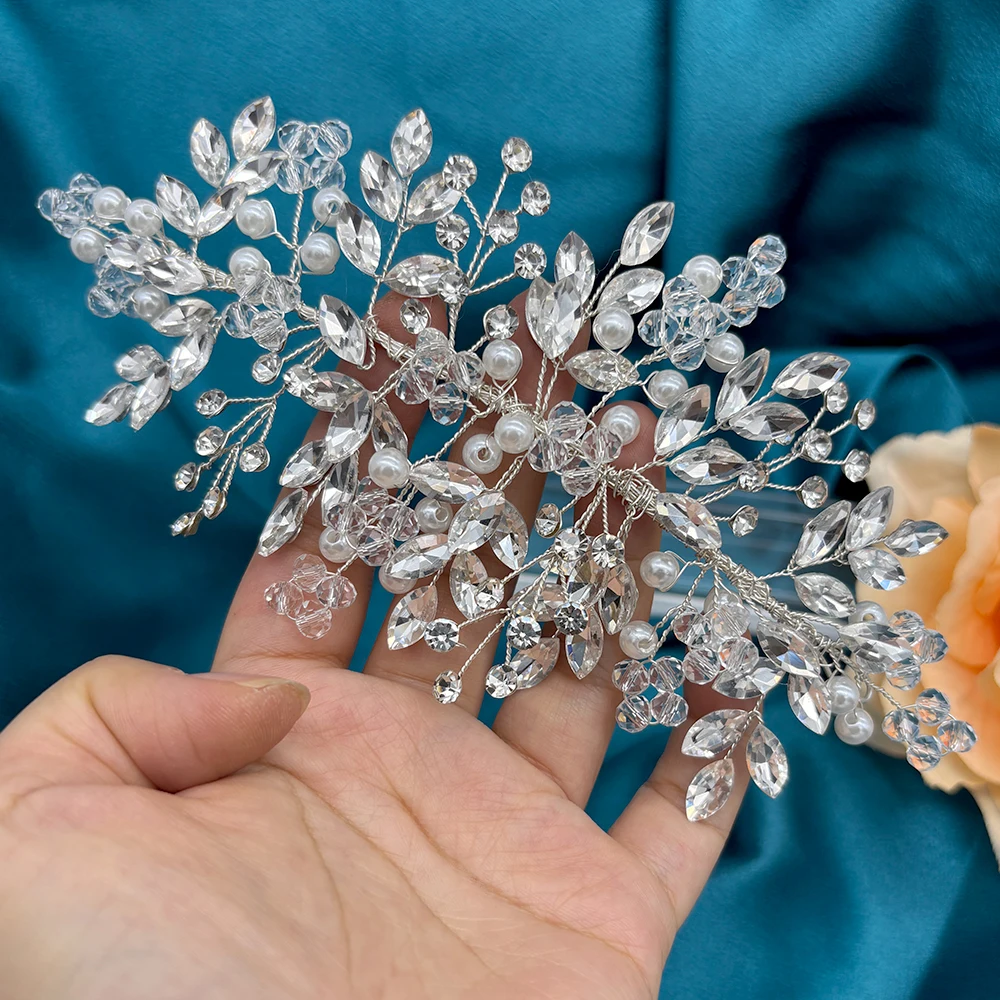 DZ276 Wedding Headwear Bride Headdresses for Girlfriend Fascinators Headband Crystal Bridal Hair Accessories Fashion Woman Tiara