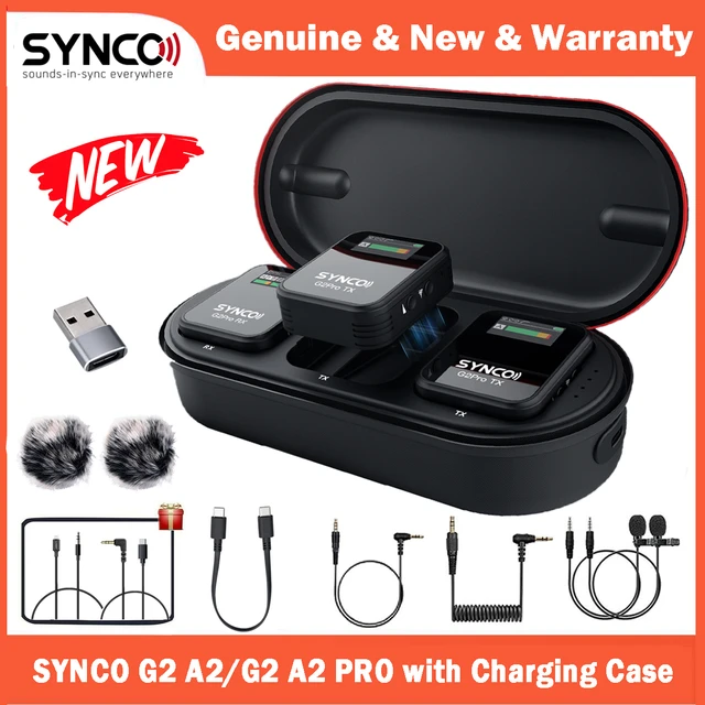 SYNCO G2 A2 G2A2 Pro 2.4G Wireless Lavalier Microphone for 