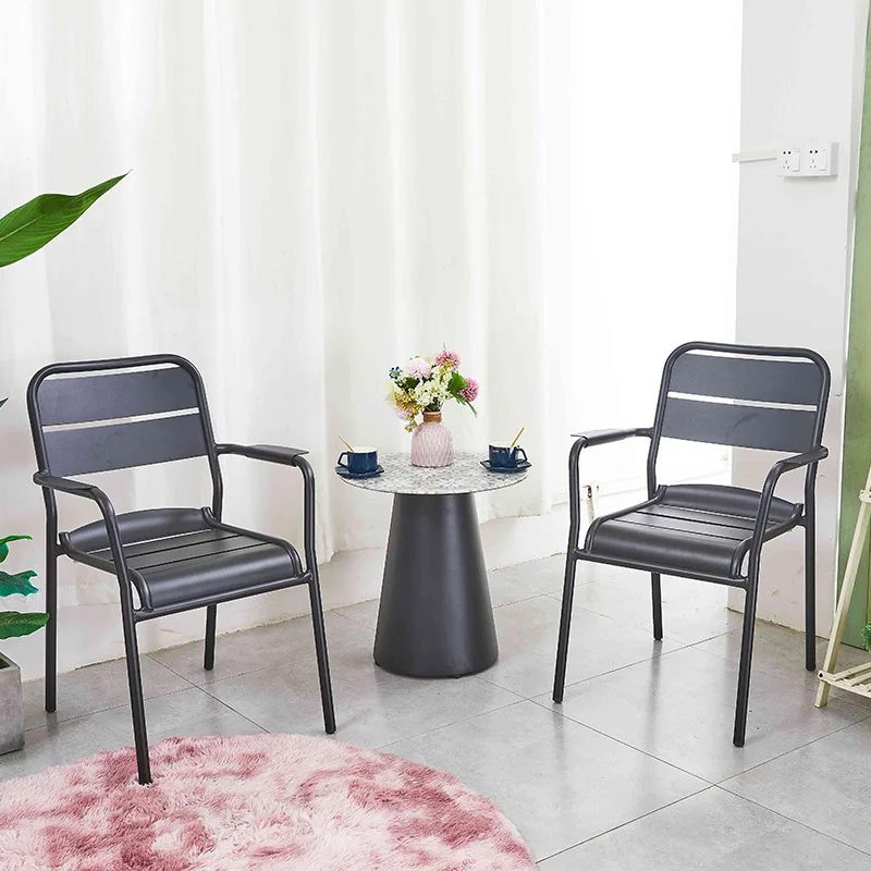 LTT الحليب الشاي متجر طاولة خارجية وكرسي مزيج مقهى في الهواء الطلق فناء شرفة كرسي