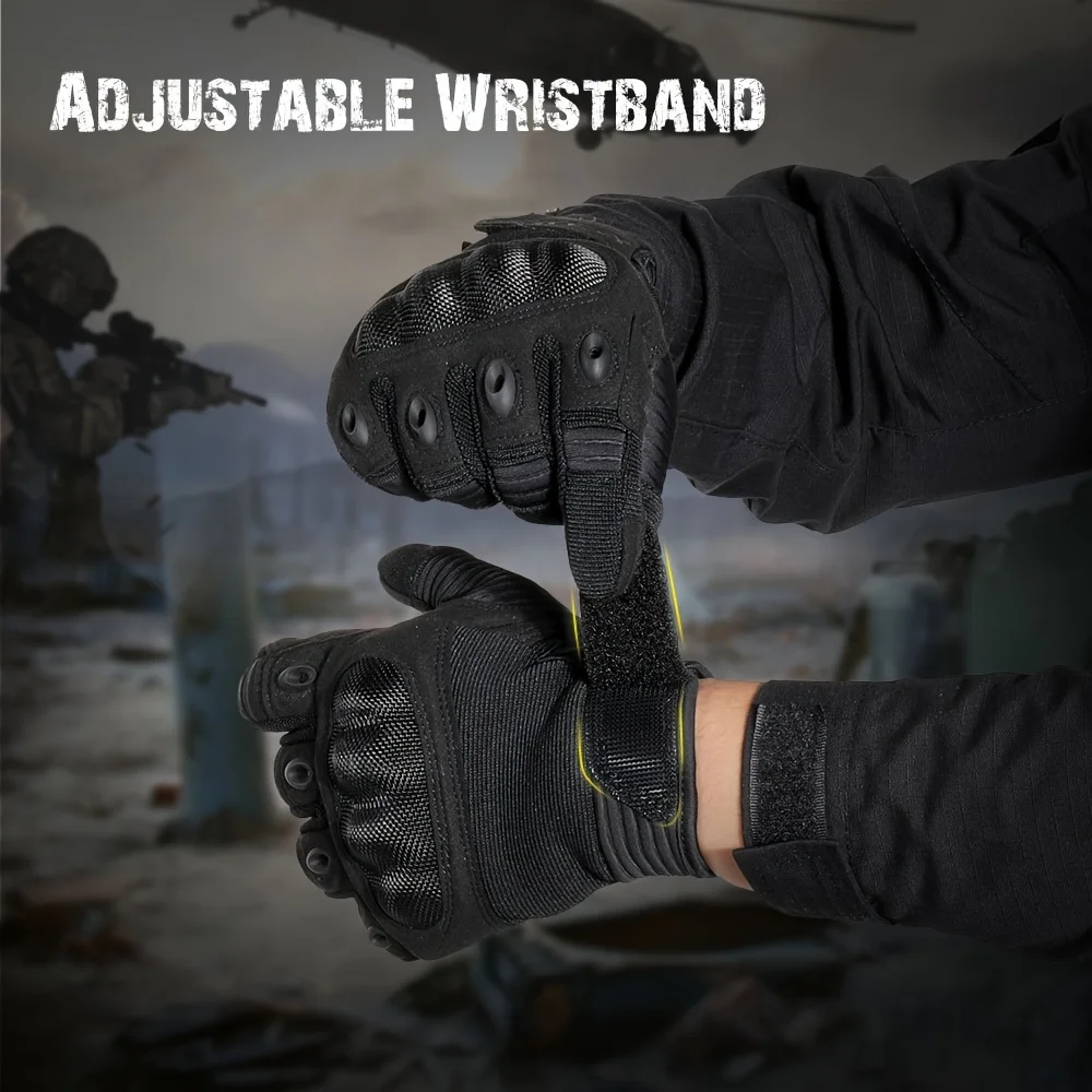 Super Fiber Men's Tactical Gloves Protection Shell Men Women Riding Hard Knuckle Full Finger Touch Screen Motorcycle Gloves