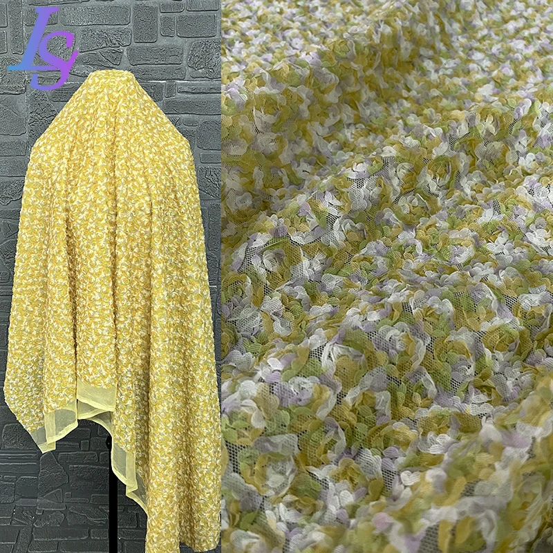 

Сетчатая ткань с вышивкой розы, шторы, свадебные платья, украшение для сцены, Модные дизайнеры, ткань, одежда, шитье, метр, материал