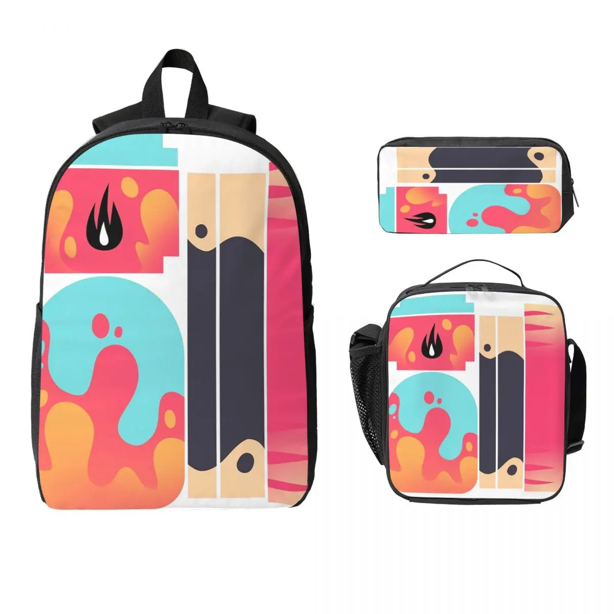 

Helluva Boss Beelzebub Backpack Student Boys Girls BookBag School Bag Computer Shoulder Bags 3ps Insulated Lunch Bag Pencil Case