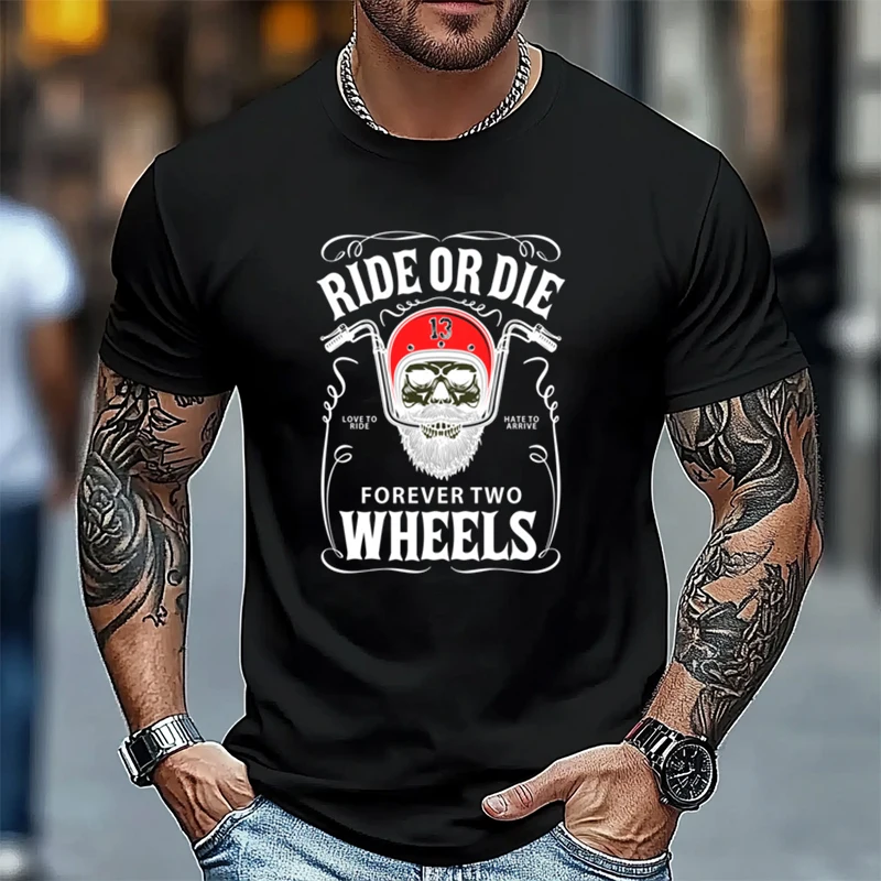 

Ride Forever Motorcycle Street T-Shirt 100% Cotton O-Neck T Shirt Short Sleeve Casual Mens Tees Graphic Tshirts