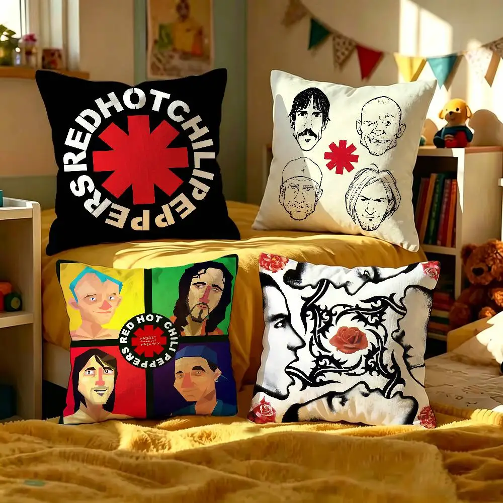 Popular Rock Band Red Hot Chili Peppers Pillow Gift Home Office Decoration Bedroom Sofa Car Cushion Cover case 45x45