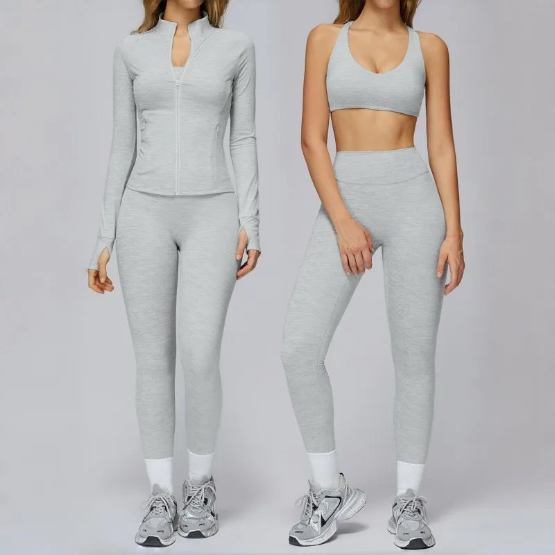 

Женский облегающий комплект для йоги с пескоструйной обработкой, облегающий I-образный спортивный комплект с красивой спиной, комплект для бега и отдыха на открытом воздухе, фитнес-набор
