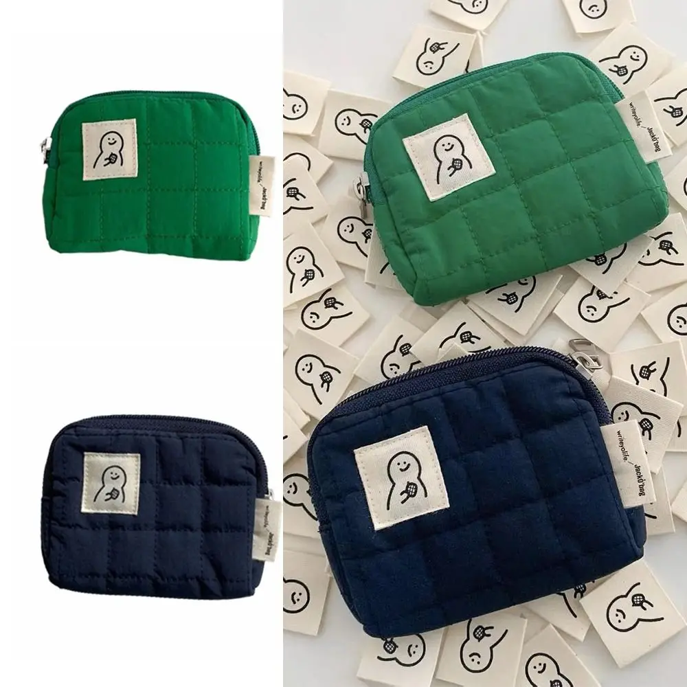 

Korean Style Lovely Mini Cosmetic Bag Solid Portable Women Clutch Bag Handbag Zipper Korean Storage Bags Wash Bag