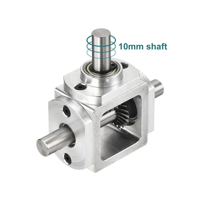 B08B-Right Angle Bevel 1:1 Forward Double Output Shaft 1 Module 20 Teeth Bevel Gear Frame Simple DIY Module
