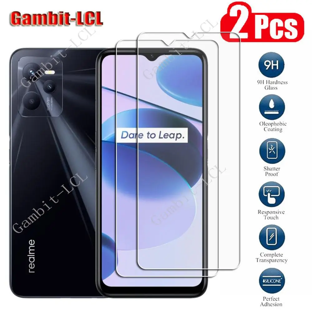 9H HD Original Protection Tempered Glass For Realme C35 6.6