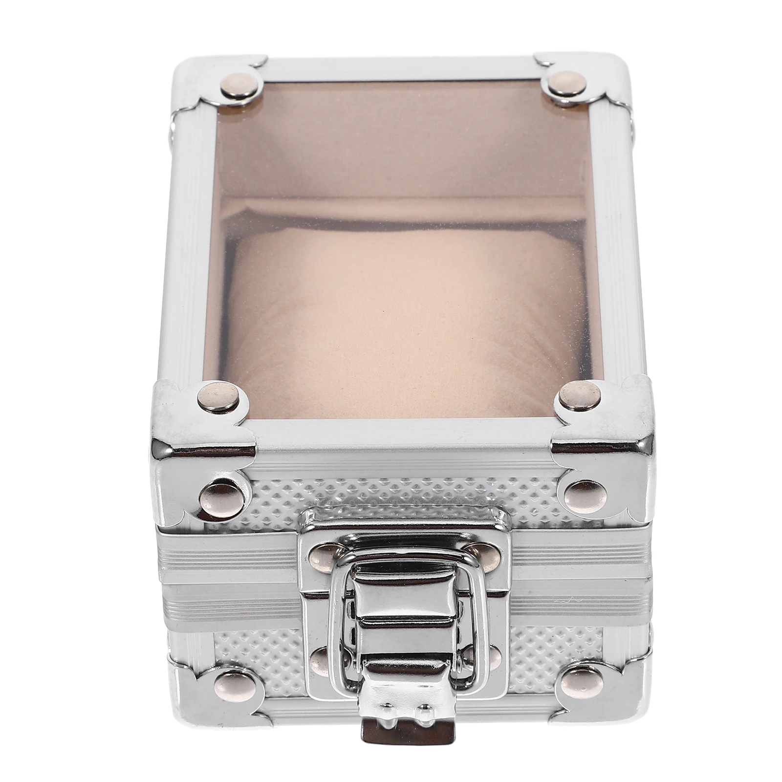 

Watch Box Gift for Lovers Alloy Winder Bag Storage with Lock Shaker Safe