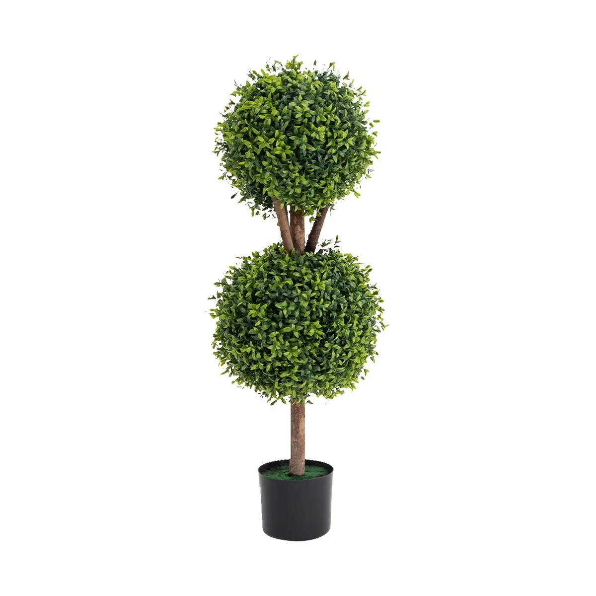 Artificial Boxwood Topiary Tree 130cm 170cm 175cm Faux Ball Tower with Pot, Double Triple Ball Shape for Front Door Garden Decor