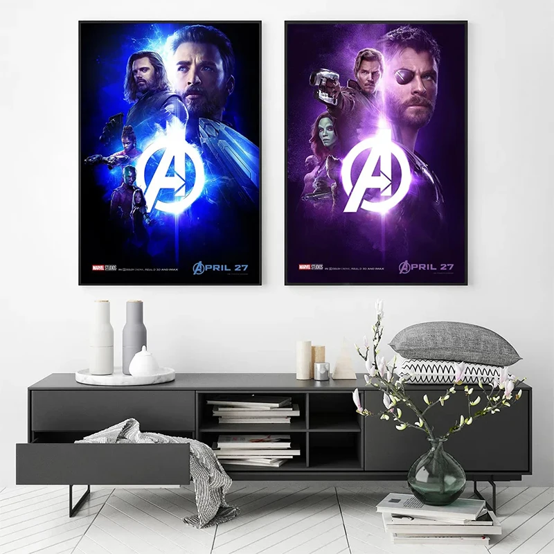 Marvel Superheroe Avengers Canvas Painting Captain America Wall Art Movie Poster Print Mural Picture Kid Room Home Decor Cuadros